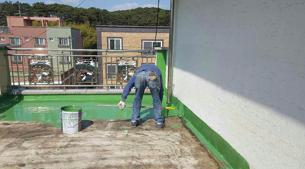 논산 옥상 우레탄방수 - 옥상 방수 상도 도포
